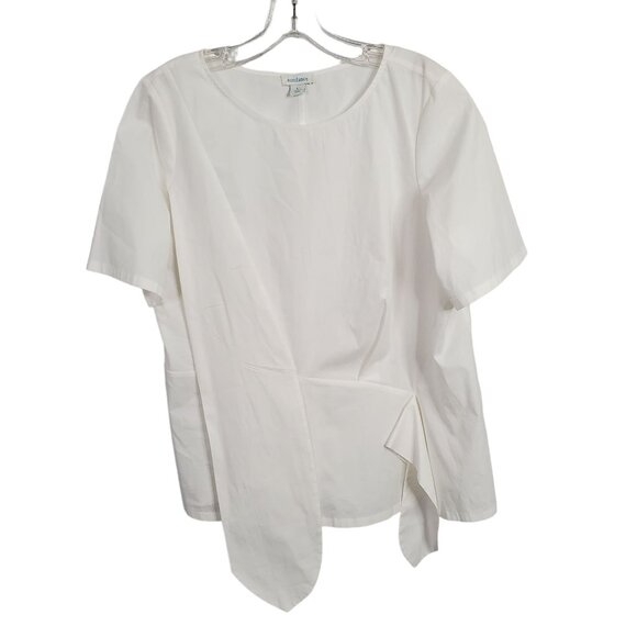 Sundance Tops - Sundance Size L Top Cotton Stretch Pullover Tie Front Pullover Blouse Summer